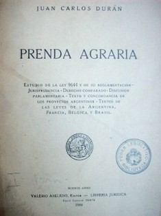 Prenda agraria