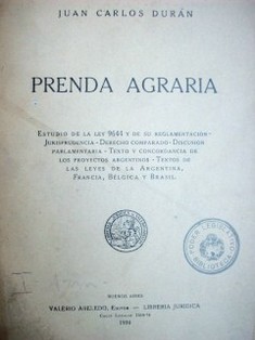 Prenda agraria