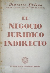 El negocio jurídico indirecto