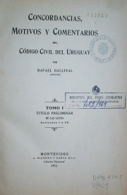 Concordancias, motivos y comentarios del Código Civil del Uruguay