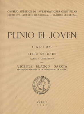 Plinio el Joven : cartas : Libro Segundo