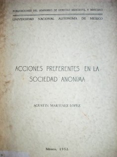 Acciones preferentes en la sociedad anónima