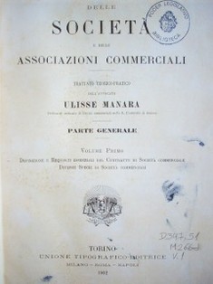 Delle società e delle associazioni commerciali