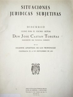 Situaciones jurídicas subjetivas