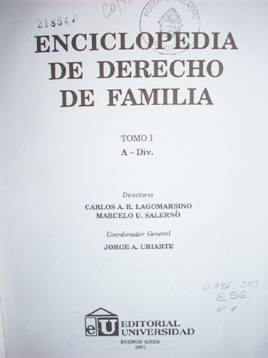 Enciclopedia de Derecho de Familia