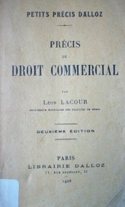 Précis de Droit Commercial