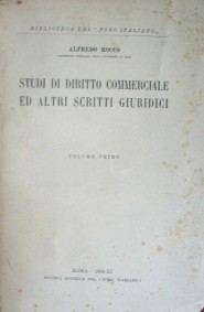 Studi di diritto commerciale ed altri scritti giuridici