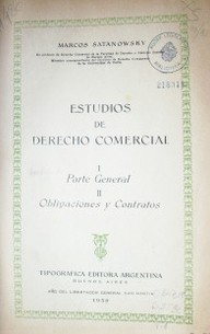 Estudios de Derecho Comercial