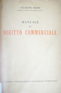 Manuale di diritto commerciale