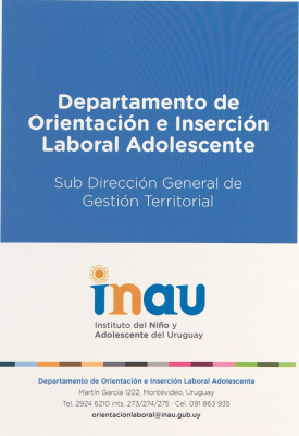 Departamento de Orientación e Inserción Laboral Adolescente : Sub Dirección General de Gestión Territorial
