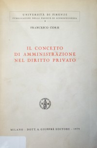 Il concetto di amministrazione nel diritto privato