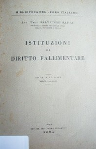 Istituzioni di diritto fallimentare