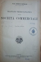 Trattato teorico-pratico delle società commerciali