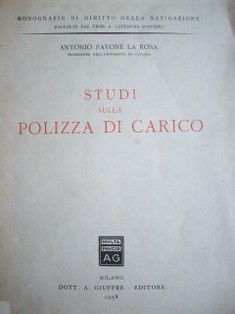 Studi sulla polizza di carico