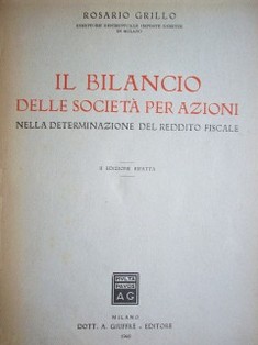 Il bilancio delle società per azioni nella determinazione del reddito fiscale