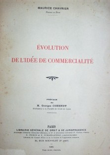 Évolution de l'idée de commercialité