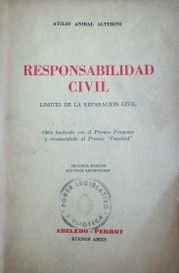 Responsabilidad civil : límites de la reparación civil