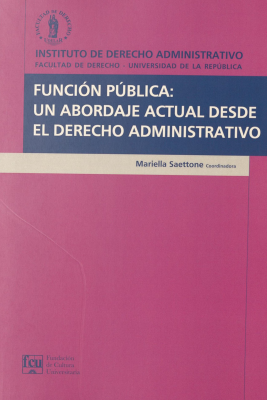 Función pública : un abordaje actual desde el derecho administrativo