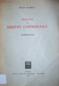 Lezioni di diritto commerciale : introduzione