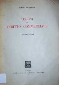 Lezioni di diritto commerciale : introduzione