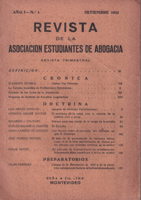 Revista de la Asociación Estudiantes de Abogacia