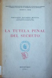 La tutela penal del secreto