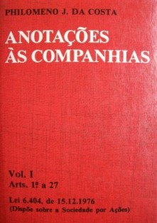 Anotaçoes às companhias