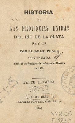 Historia de las Provincias Unidas del Río de la Plata : 1816-1818
