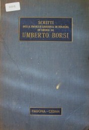 Scritti della facolta giuridica di Bologna in onore di Umberto Borsi