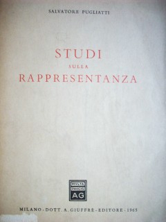 Studi sulla rappresentanza