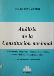 Análisis de la Constitución Nacional