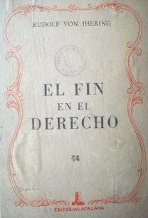 El fin en el Derecho