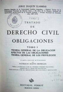 Tratado de Derecho Civil : obligaciones