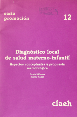 Diagnóstico local de salud materno-infantil : aspectos conceptuales y propuesta metodológica