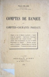 Comptes de banque et comptes-courants postaux