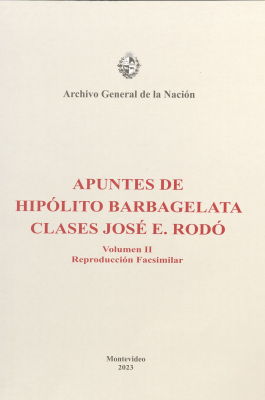 Apuntes de Hipólito Barbagelata : clases José E.Rodó