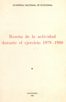 Reseña de la actividad durante el ejercicio 1979-1980