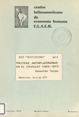 Políticas antiinflacionarias en el Uruguay : (1955-1977)