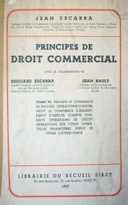 Principes de droit commercial