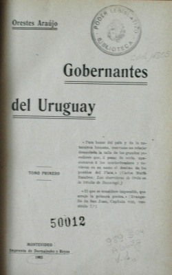 Gobernantes del Uruguay