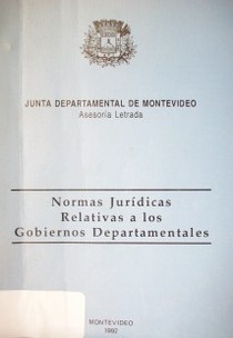 Normas jurídicas relativas a los gobiernos departamentales