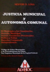 Justicia Municipal y autonomía comunal