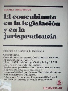 El concubinato en la legislación y en la jurisprudencia