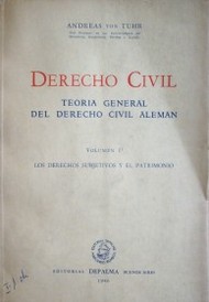 Derecho Civil: Teoría General del Derecho Civil Alemán