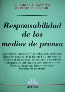 Responsabilidad de los medios de prensa