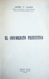 El concordato preventivo