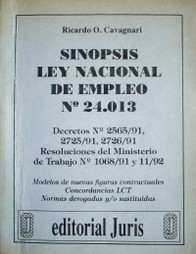 Sinópsis Ley Nacional de Empleo No. 24.013