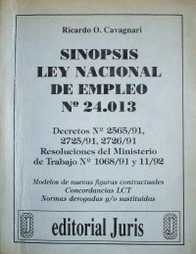 Sinópsis Ley Nacional de Empleo No. 24.013