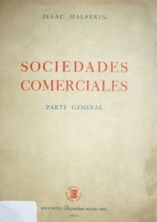 Sociedades comerciales : parte general