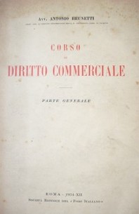 Corso di Diritto Commerciale : parte general